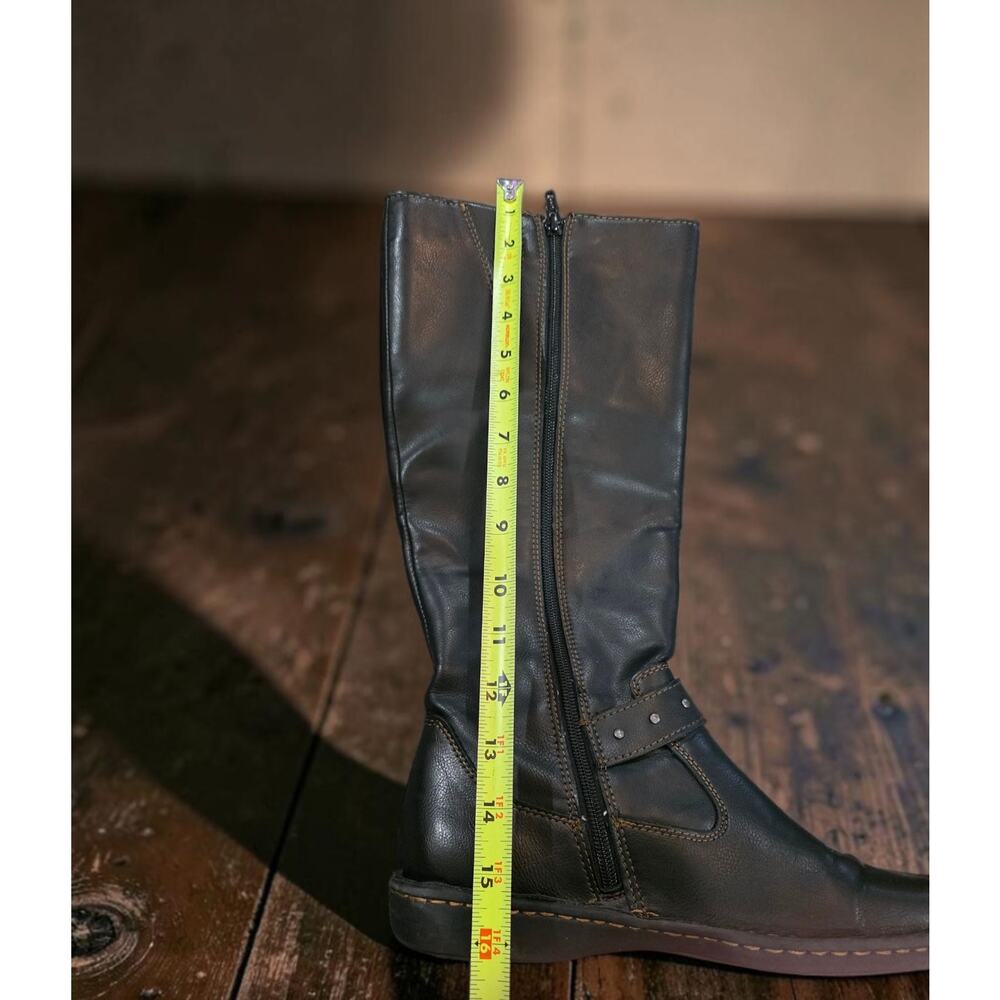 B.O.C. BOC Mays Tall Riding Dress Boots Women's Black Faux Leather 16” Size 8.5 - Picture 6 of 7